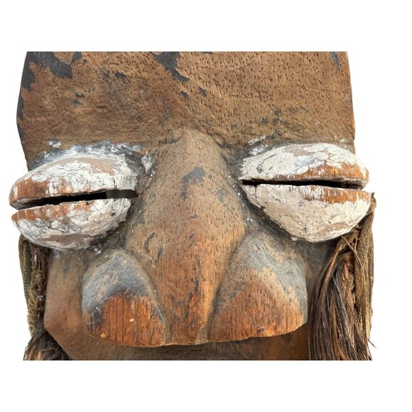 Dan Tribal Wooden Mask Wall Art Natural Fiber Guere Tribe  mask Ivory Coast 1950 - Picture 10 of 16